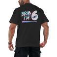 6th Birthday Boy Bro I'm 6 Year Old Baseball Ice Cream Drip Men's Back Print T-Shirt 6th Birthday Boy Bro I'm 6 Year Old Baseball Ice Cream Drip Men's Back Print T-Shirt