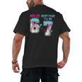 6th Birthday Now I'm 6 Next Year I'Ll Be 7 Baseball Drip 67 Men's Back Print T-Shirt 6th Birthday Now I'm 6 Next Year I'Ll Be 7 Baseball Drip 67 Men's Back Print T-Shirt