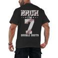 7th Birthday Baseball Bruh I'm 7 Double Digits 7 Years Old Men's Back Print T-Shirt 7th Birthday Baseball Bruh I'm 7 Double Digits 7 Years Old Men's Back Print T-Shirt