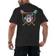 8th Birthday Baseball Bat Ice-Cream Drip 8yrs Old Boys Girls Men's Back Print T-Shirt 8th Birthday Baseball Bat Ice-Cream Drip 8yrs Old Boys Girls Men's Back Print T-Shirt