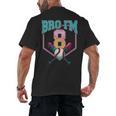 8th Birthday Boy Bro I'm 8 Years Old Baseball Theme Men's Back Print T-Shirt 8th Birthday Boy Bro I'm 8 Years Old Baseball Theme Men's Back Print T-Shirt
