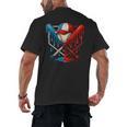 American Baseball Drip Graffiti Ball And Bat Men's Back Print T-Shirt American Baseball Drip Graffiti Ball And Bat Men's Back Print T-Shirt