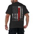 American Flag Baseball Team Baseball Player Baseball Men's Back Print T-Shirt American Flag Baseball Team Baseball Player Baseball Men's Back Print T-Shirt