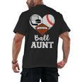 Ball Aunt Heart Football Baseball Hockey Game Day Men's Back Print T-Shirt Ball Aunt Heart Football Baseball Hockey Game Day Men's Back Print T-Shirt