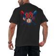Baseball 10 Year Old Splash Drip 10th Birthday Boy Number 10 Men's Back Print T-Shirt Baseball 10 Year Old Splash Drip 10th Birthday Boy Number 10 Men's Back Print T-Shirt