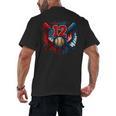 Baseball 12 Year Old Splash Drip 12th Birthday Boy Number 12 Men's Back Print T-Shirt Baseball 12 Year Old Splash Drip 12th Birthday Boy Number 12 Men's Back Print T-Shirt