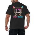 Baseball 13 Year Ice Cream Drip 13th Bday Official Teenager Men's Back Print T-Shirt Baseball 13 Year Ice Cream Drip 13th Bday Official Teenager Men's Back Print T-Shirt