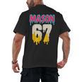 Baseball 6 7 Ice Cream Drip Number 67 Six Seven Meme Men's Back Print T-Shirt Baseball 6 7 Ice Cream Drip Number 67 Six Seven Meme Men's Back Print T-Shirt