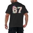 Baseball 67 Dripping Six Seven Drip Boys Gen Z Men's Back Print T-Shirt Baseball 67 Dripping Six Seven Drip Boys Gen Z Men's Back Print T-Shirt