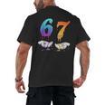 Baseball 67 Ice Cream Drip Six Seven Boys Meme Men's Back Print T-Shirt