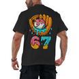 Baseball 67 Ice Cream Drip 67 Six Seven Meme 67th Birthday Men's Back Print T-Shirt Baseball 67 Ice Cream Drip 67 Six Seven Meme 67th Birthday Men's Back Print T-Shirt