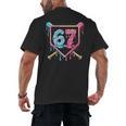 Baseball 67 Ice Cream Drip Six Seven Meme Boy Girl Kid Men's Back Print T-Shirt