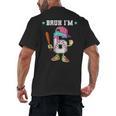 Baseball 6th Birthday Boy Ice Cream Drip Bruh I'm 6 Year Old Men's Back Print T-Shirt Baseball 6th Birthday Boy Ice Cream Drip Bruh I'm 6 Year Old Men's Back Print T-Shirt