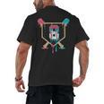 Baseball 8 Year Old Ice Cream Drip 8th Birthday Boys Player Men's Back Print T-Shirt