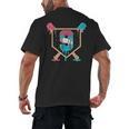 Baseball 9 Year Old Ice Cream Drip 9th Birthday Boys Player Men's Back Print T-Shirt Baseball 9 Year Old Ice Cream Drip 9th Birthday Boys Player Men's Back Print T-Shirt