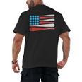 Baseball American Flag Patriotic USA Pride Men's Back Print T-Shirt Baseball American Flag Patriotic USA Pride Men's Back Print T-Shirt