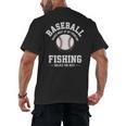 Baseball & Fishing Men's Back Print T-Shirt
