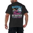 Baseball Or Bows Big Brother Loves You Gender Pink Or Blue Men's Back Print T-Shirt Baseball Or Bows Big Brother Loves You Gender Pink Or Blue Men's Back Print T-Shirt