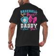 Baseball Or Bows Daddy Loves You Gender Reveal Family Men's Back Print T-Shirt Baseball Or Bows Daddy Loves You Gender Reveal Family Men's Back Print T-Shirt