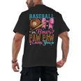 Baseball Or Bows Paw Paw Loves You Gender Reveal Baby Party Men's Back Print T-Shirt Baseball Or Bows Paw Paw Loves You Gender Reveal Baby Party Men's Back Print T-Shirt