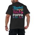 Baseball Or Bows Poppa Loves You Gender Reveal Men's Back Print T-Shirt Baseball Or Bows Poppa Loves You Gender Reveal Men's Back Print T-Shirt