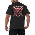 Baseball Candy Cane Christmas Baseball Ice Cream Drip Boys Men's Back Print T-Shirt