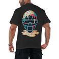 Baseball Catcher Mask Ice Cream Dripping Baseball Boy Youth Men's Back Print T-Shirt Baseball Catcher Mask Ice Cream Dripping Baseball Boy Youth Men's Back Print T-Shirt