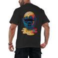 Baseball Catcher Mask Ice Cream Dripping Baseball Fan Boys Men's Back Print T-Shirt Baseball Catcher Mask Ice Cream Dripping Baseball Fan Boys Men's Back Print T-Shirt