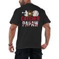 Baseball Catcher Papaw Proud Papaw Of A Baseball Catcher Men's Back Print T-Shirt Baseball Catcher Papaw Proud Papaw Of A Baseball Catcher Men's Back Print T-Shirt