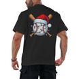 Baseball Christmas Lights Santa Christmas Baseball Player Men's Back Print T-Shirt Baseball Christmas Lights Santa Christmas Baseball Player Men's Back Print T-Shirt