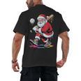 Baseball Christmas Santa Claus Batter Baseball Drip Men's Back Print T-Shirt Baseball Christmas Santa Claus Batter Baseball Drip Men's Back Print T-Shirt