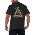 Baseball Christmas Tree Light Xmas Baseball Boys Kids Men's Back Print T-Shirt Baseball Christmas Tree Light Xmas Baseball Boys Kids Men's Back Print T-Shirt