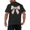 Baseball Coquette Bow Cute Baseball Game Men's Back Print T-Shirt