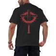 Baseball Cross Bats Pitcher Jesus Faith Men's Back Print T-Shirt Baseball Cross Bats Pitcher Jesus Faith Men's Back Print T-Shirt