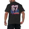 Baseball Drip 67 Meme Six Seven 6-7 Gen Alpha Slang Men's Back Print T-Shirt Baseball Drip 67 Meme Six Seven 6-7 Gen Alpha Slang Men's Back Print T-Shirt