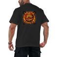 Baseball Drip Angry Lava Slime Ball Graphic Men's Back Print T-Shirt