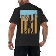Baseball Drip Dripping Ice Cream Sport Player American Flag Men's Back Print T-Shirt