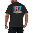 Baseball Drip Ice Cream 67 Graffiti Splash Melt Men's Back Print T-Shirt Baseball Drip Ice Cream 67 Graffiti Splash Melt Men's Back Print T-Shirt