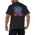 Baseball Drip Ice Cream 67 Lifestyle 101 Men's Back Print T-Shirt Baseball Drip Ice Cream 67 Lifestyle 101 Men's Back Print T-Shirt