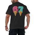 Baseball Drip Ice Cream 67 Baseball Men's Back Print T-Shirt Baseball Drip Ice Cream 67 Baseball Men's Back Print T-Shirt