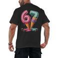 Baseball Drip Ice Cream 67 Men's Back Print T-Shirt Baseball Drip Ice Cream 67 Men's Back Print T-Shirt