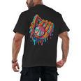 Baseball Drip Ice Cream Sprinkles Baseball Glove For Boys Men's Back Print T-Shirt