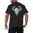 Baseball Drip Ice Cream Strong Character Men's Back Print T-Shirt Baseball Drip Ice Cream Strong Character Men's Back Print T-Shirt