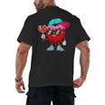 Baseball Drip Ice Cream Valentines Day Baseball Sport Boys Men's Back Print T-Shirt Baseball Drip Ice Cream Valentines Day Baseball Sport Boys Men's Back Print T-Shirt