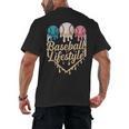 Baseball Drip Icecream Men's Back Print T-Shirt Baseball Drip Icecream Men's Back Print T-Shirt