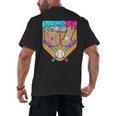 Baseball Drip Number 67 Ice Cream Home Plate Drip Men's Back Print T-Shirt
