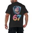Baseball Drip Number 67 Player 67th Birthday Ice Cream 67 Men's Back Print T-Shirt Baseball Drip Number 67 Player 67th Birthday Ice Cream 67 Men's Back Print T-Shirt