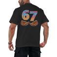 Baseball Drip Number 67 Player Six Seven Meme Men's Back Print T-Shirt