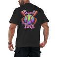 Baseball Drip Respect The Drip Purple Ice Cream Sprinkles Men's Back Print T-Shirt