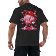 Baseball Drip Valentine Sports Vday Ice Cream Drip Heart Men's Back Print T-Shirt